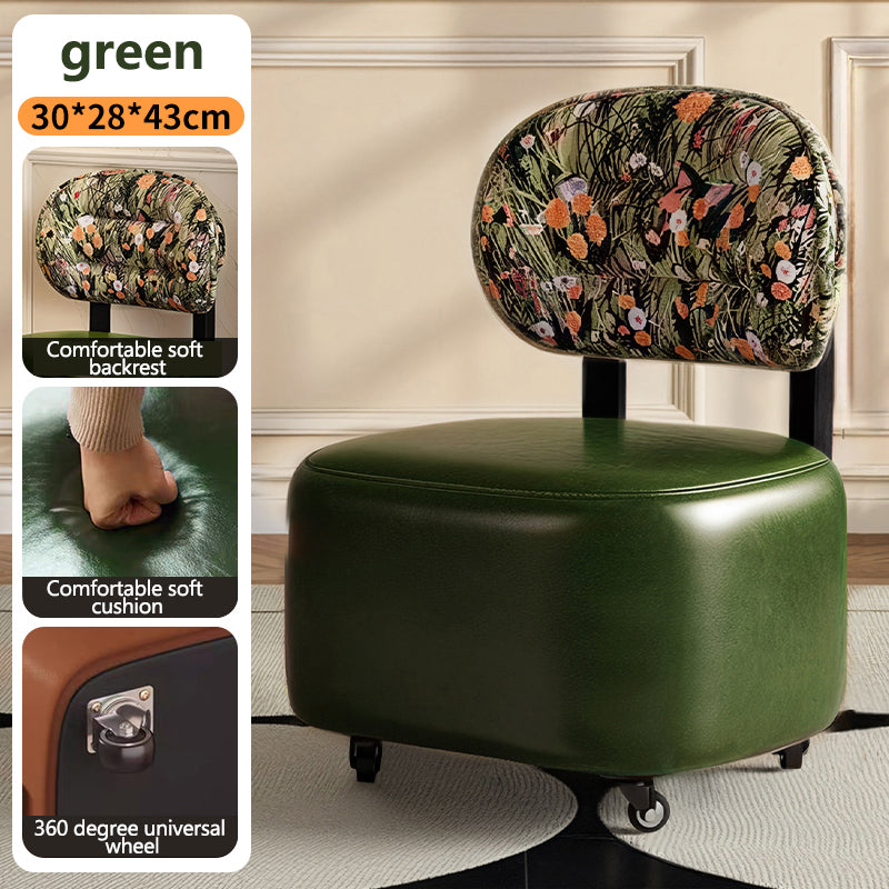 Swivel Rolling Stool Chair|360° Caster Wheel Small Chair|Movable Stool with Universal Wheels