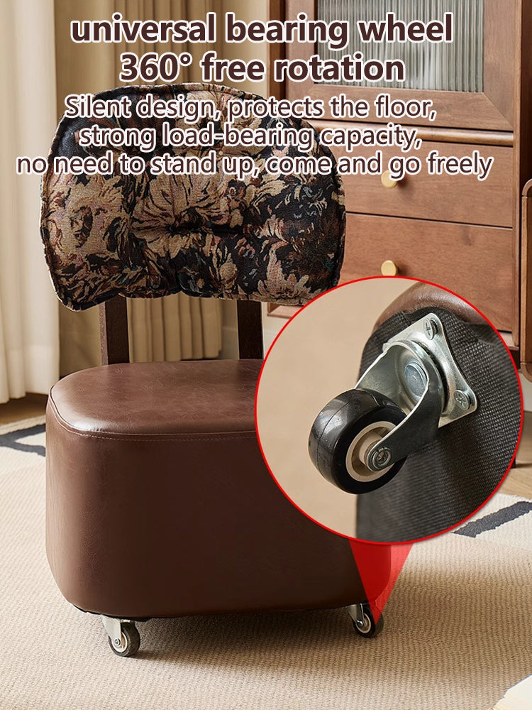 Swivel Rolling Stool Chair|360° Caster Wheel Small Chair|Movable Stool with Universal Wheels