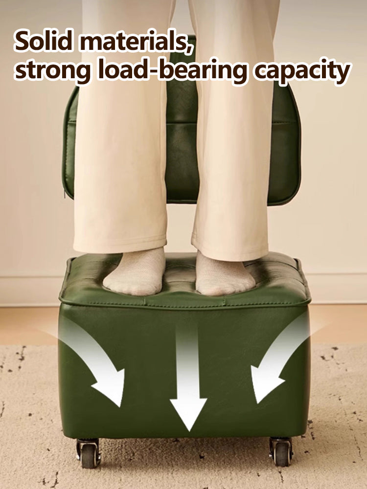 Swivel Rolling Stool Chair|360° Caster Wheel Small Chair|Portable Rolling Chair with Casters