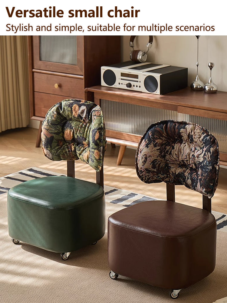 Swivel Rolling Stool Chair|360° Caster Wheel Small Chair|Movable Stool with Universal Wheels
