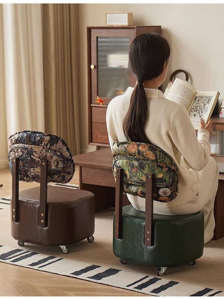 Swivel Rolling Stool Chair|360° Caster Wheel Small Chair|Movable Stool with Universal Wheels