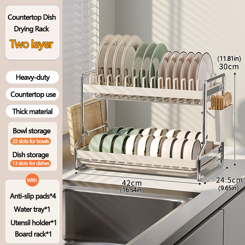 Dish Drying Rack – Bowl & Plate Drainer for Kitchen Counter