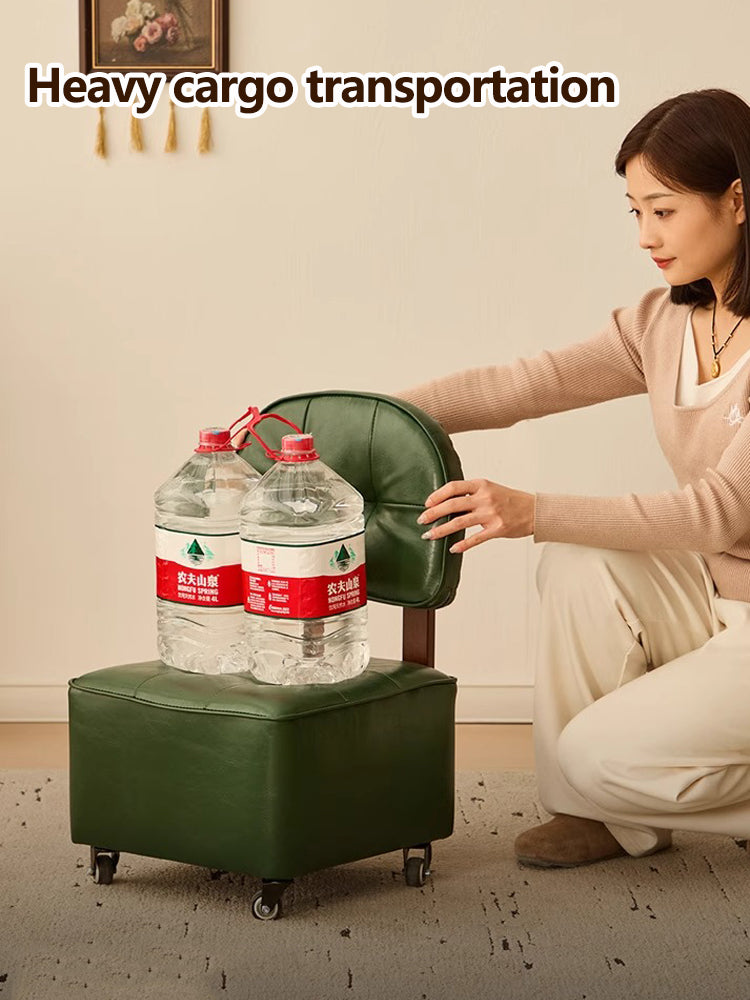 Swivel Rolling Stool Chair|360° Caster Wheel Small Chair|Portable Rolling Chair with Casters