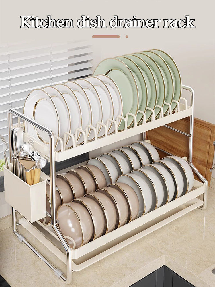 Dish Drying Rack – Bowl & Plate Drainer for Kitchen Counter