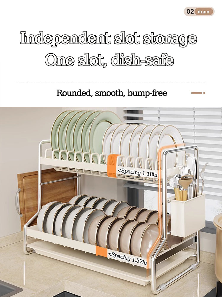 Dish Drying Rack – Bowl & Plate Drainer for Kitchen Counter