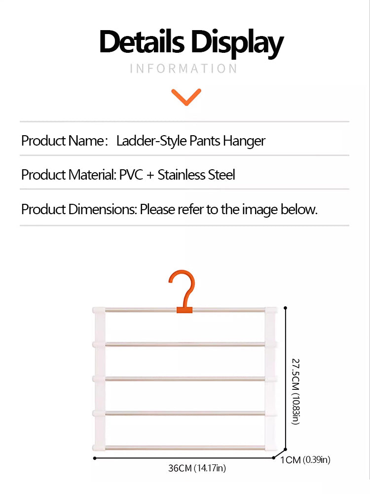 Foldable Multi-Layer Pants Rack – Space-Saving Stainless Steel Hanger