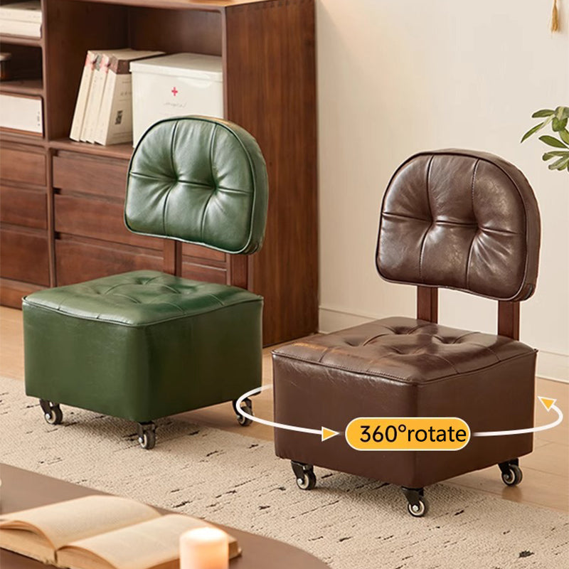 Swivel Rolling Stool Chair|360° Caster Wheel Small Chair|Portable Rolling Chair with Casters