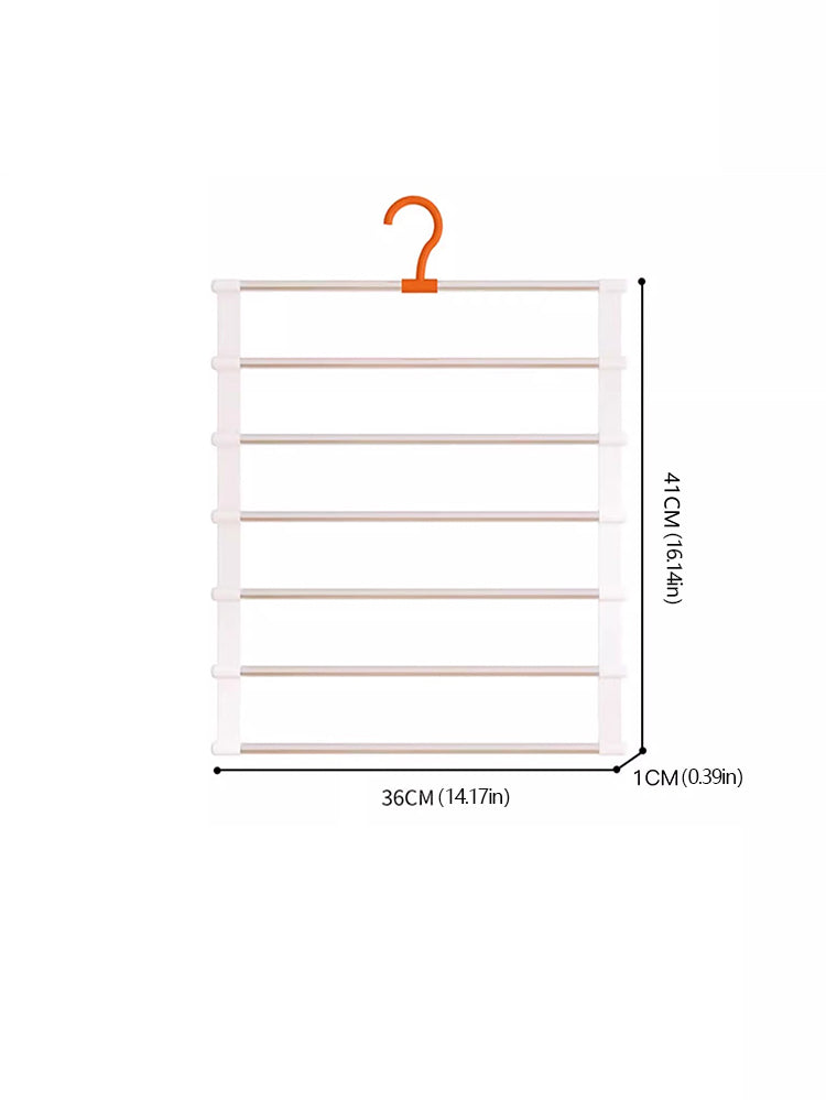 Foldable Multi-Layer Pants Rack – Space-Saving Stainless Steel Hanger