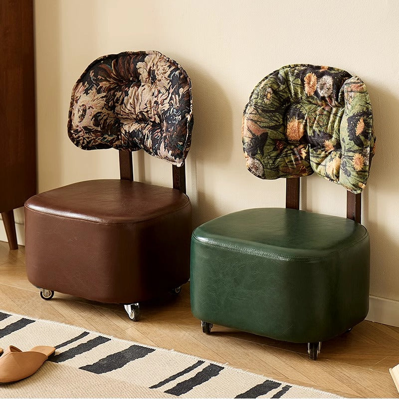 Swivel Rolling Stool Chair|360° Caster Wheel Small Chair|Movable Stool with Universal Wheels