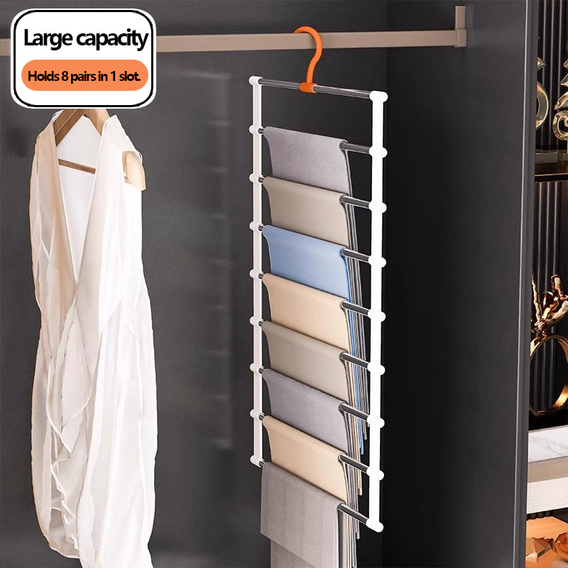Foldable Multi-Layer Pants Rack – Space-Saving Stainless Steel Hanger