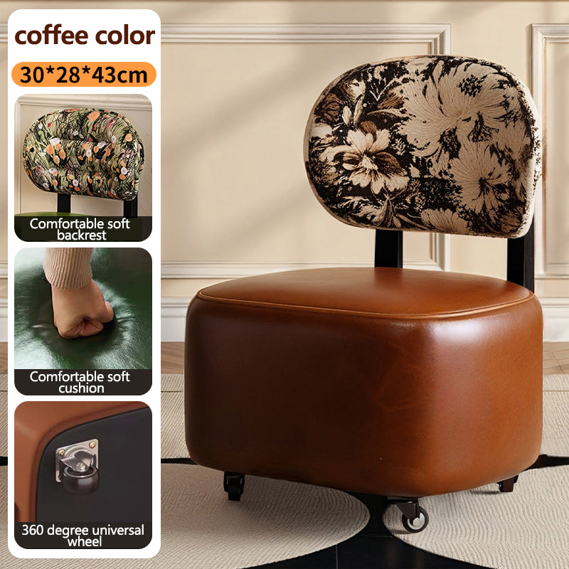 Swivel Rolling Stool Chair|360° Caster Wheel Small Chair|Movable Stool with Universal Wheels