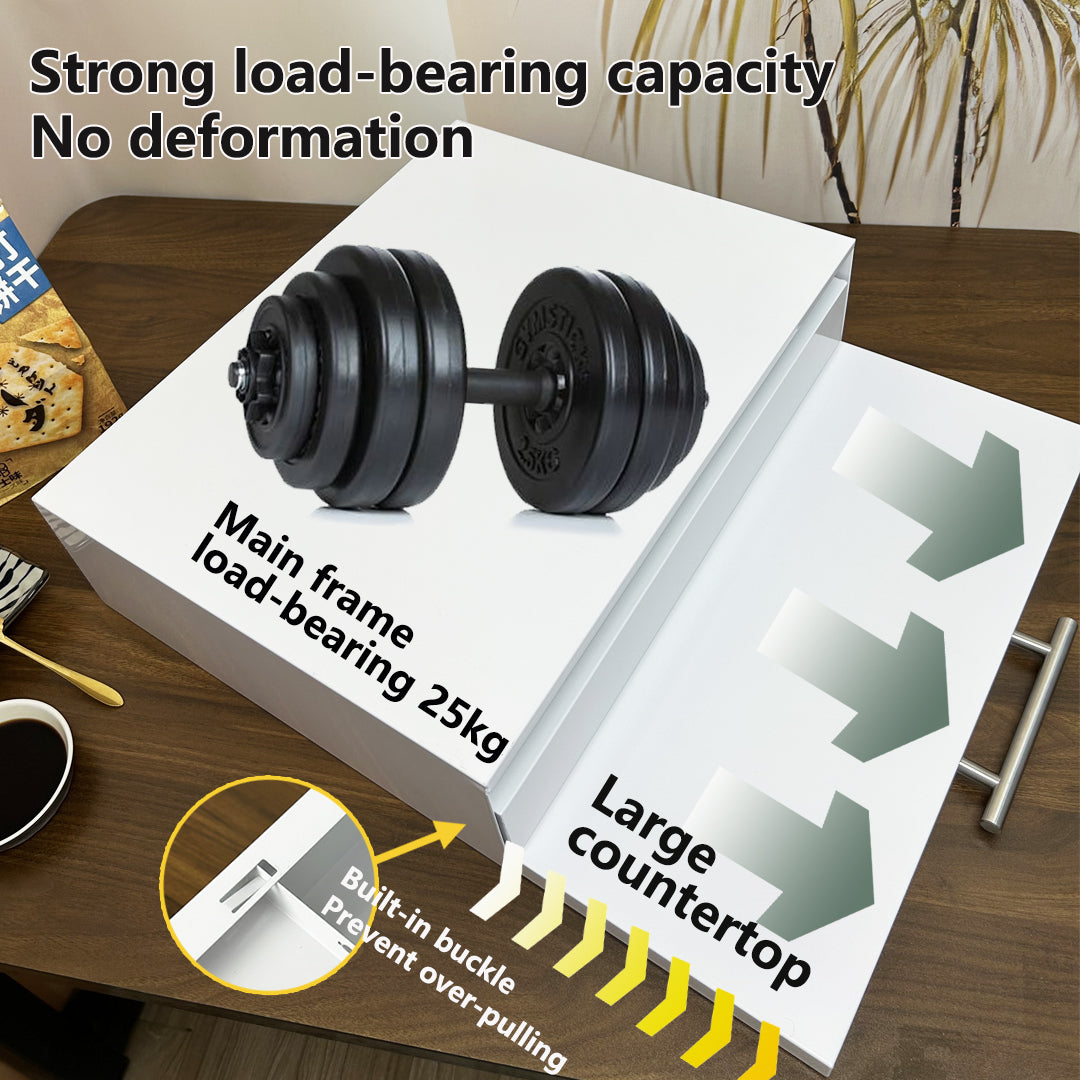 Pull-Out Microwave Rack|Storage Shelf|Rack for Coffee Maker|Extendable Countertop
