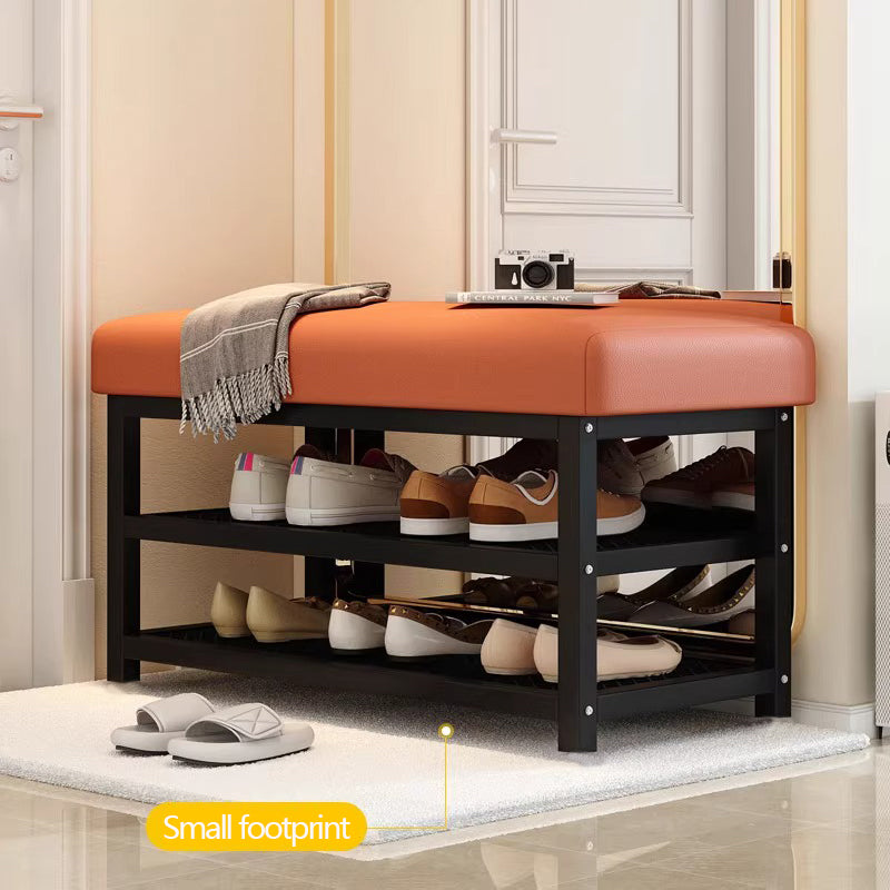 Shoe Changing Bench with Storage Shelves