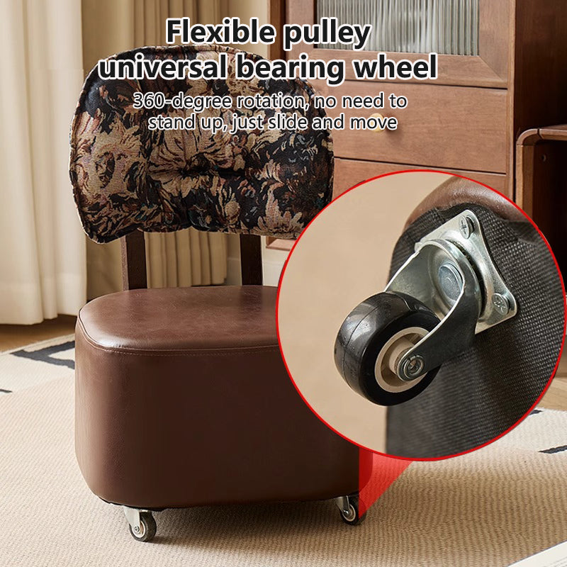 Swivel Rolling Stool Chair|360° Caster Wheel Small Chair|Movable Stool with Universal Wheels