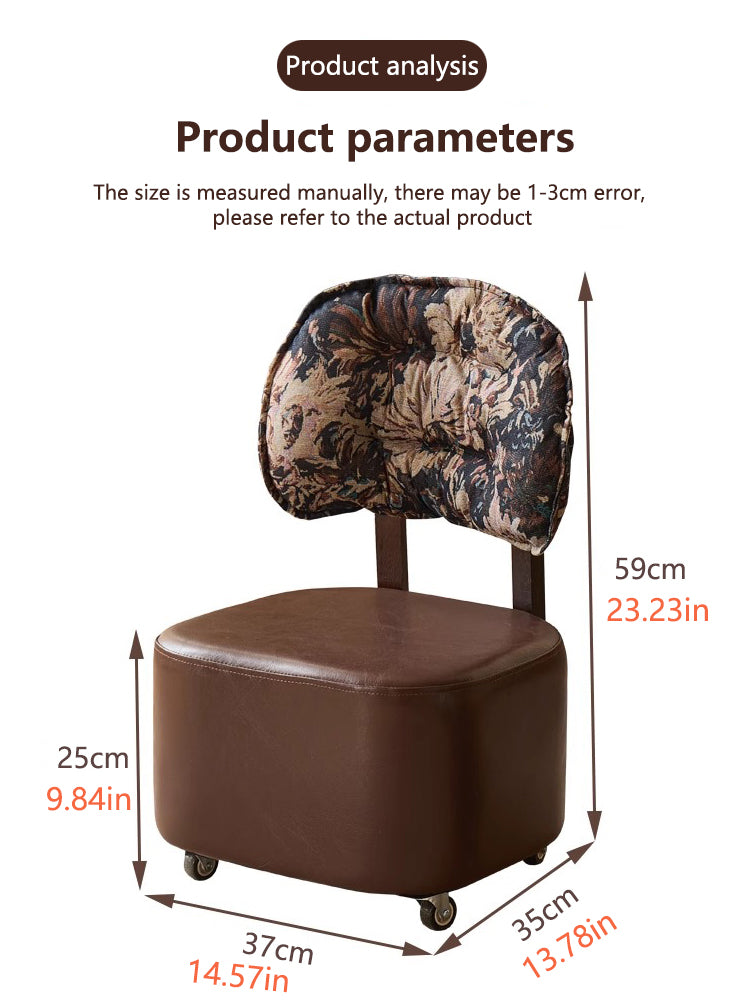 Swivel Rolling Stool Chair|360° Caster Wheel Small Chair|Movable Stool with Universal Wheels