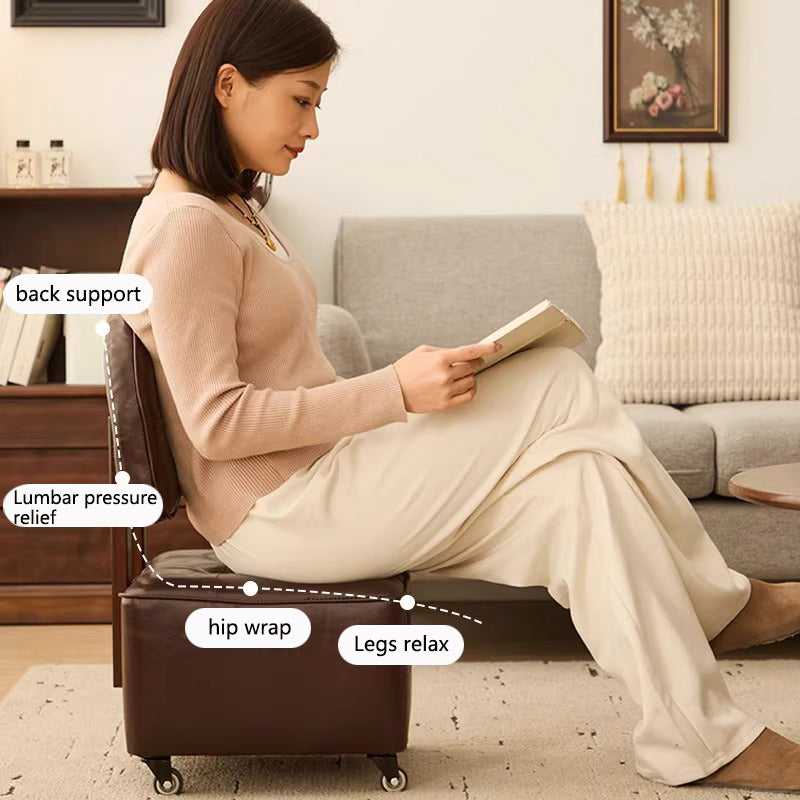 Swivel Rolling Stool Chair|360° Caster Wheel Small Chair|Portable Rolling Chair with Casters