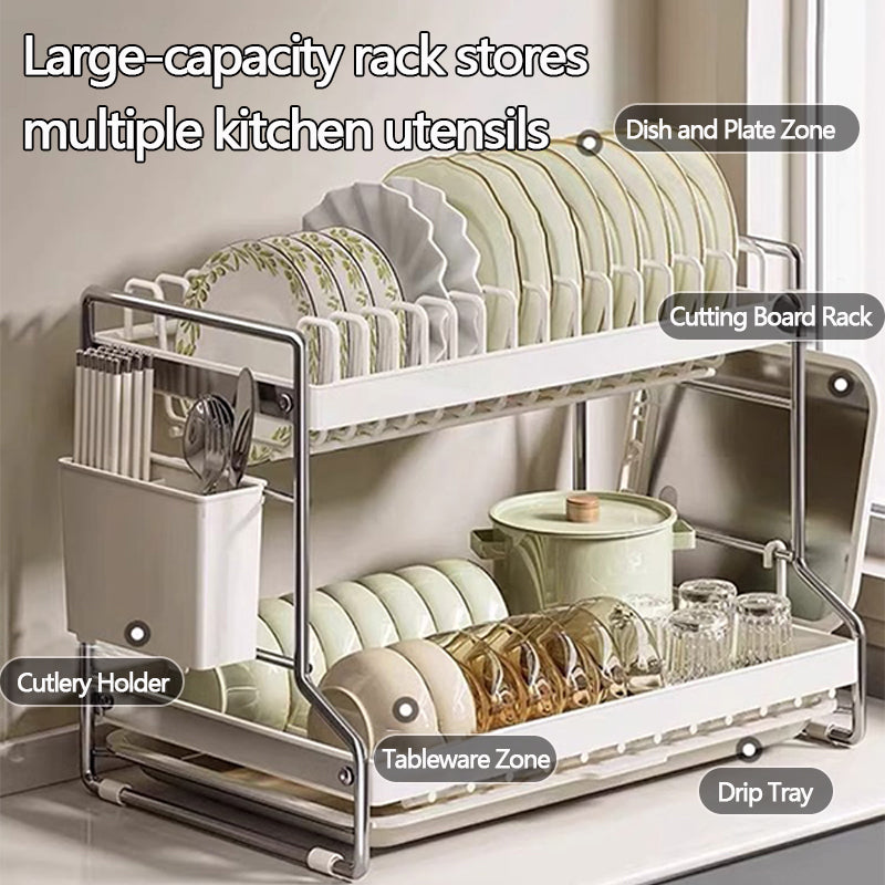 Dish Drying Rack – Bowl & Plate Drainer for Kitchen Counter