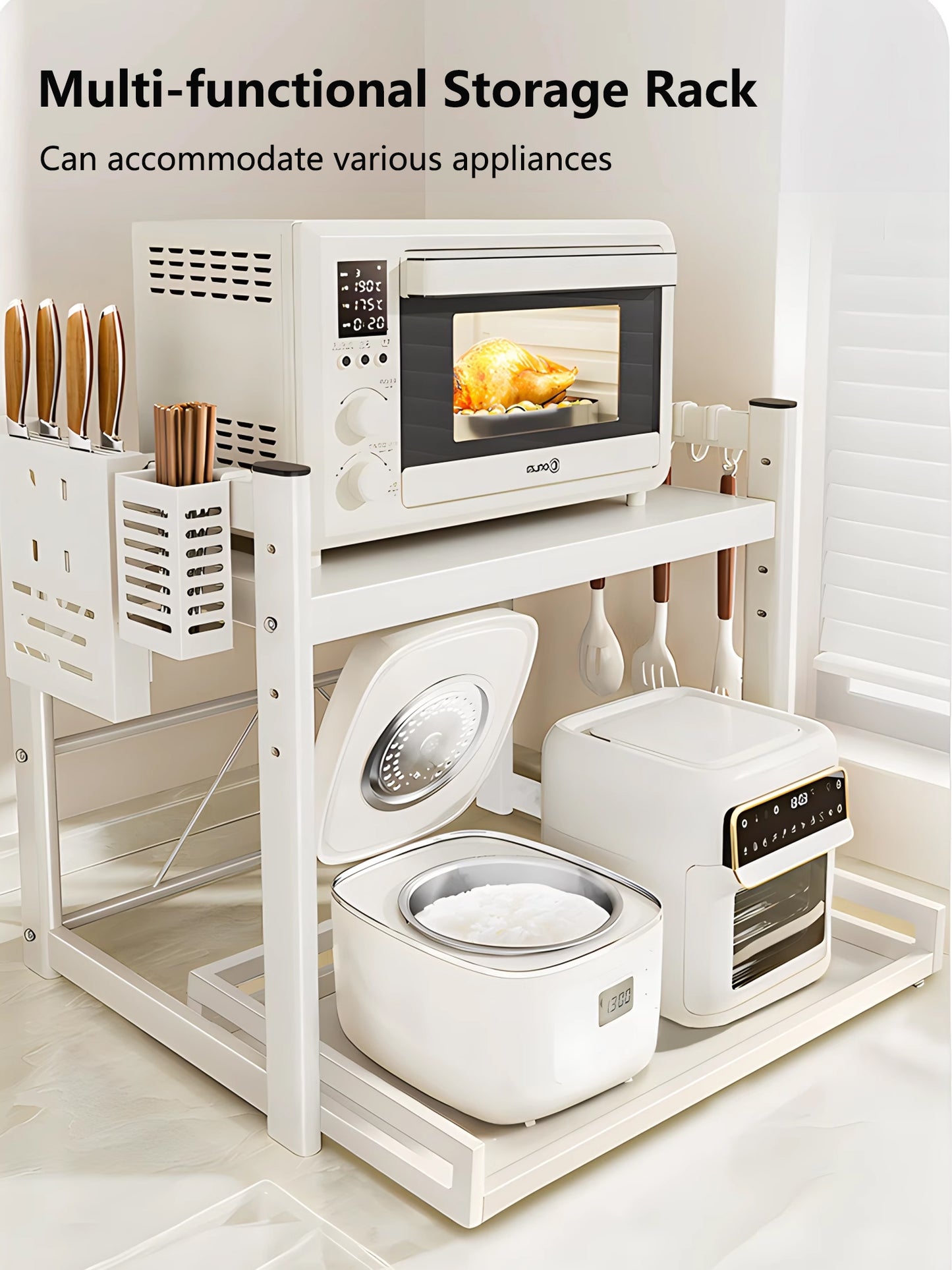 Countertop Rice Cooker and Microwave Storage Rack