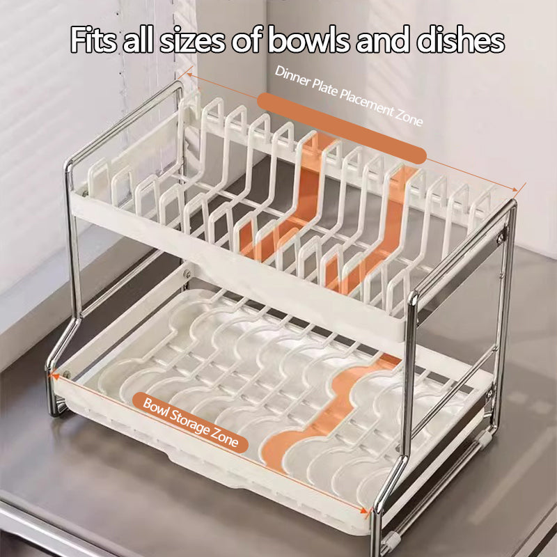 Dish Drying Rack – Bowl & Plate Drainer for Kitchen Counter