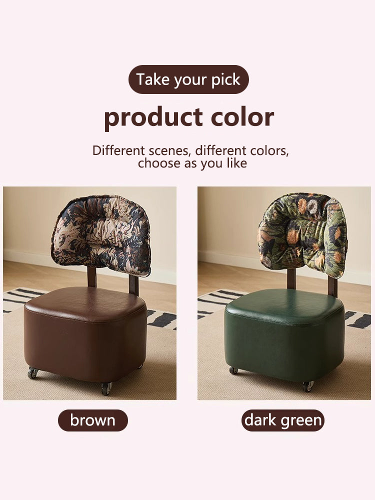 Swivel Rolling Stool Chair|360° Caster Wheel Small Chair|Movable Stool with Universal Wheels