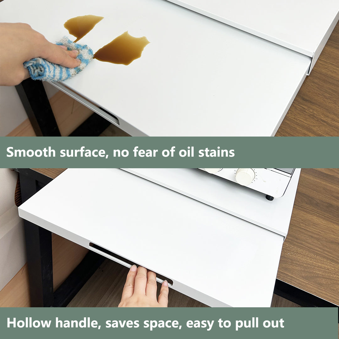 Pull-Out Microwave Rack|Storage Shelf|Rack for Coffee Maker|Extendable Countertop