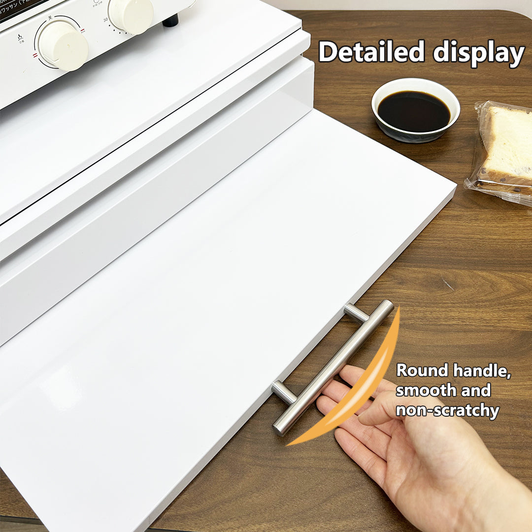 Pull-Out Microwave Rack|Storage Shelf|Rack for Coffee Maker|Extendable Countertop