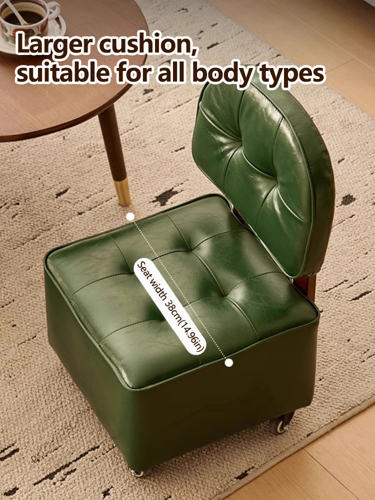 Swivel Rolling Stool Chair|360° Caster Wheel Small Chair|Portable Rolling Chair with Casters