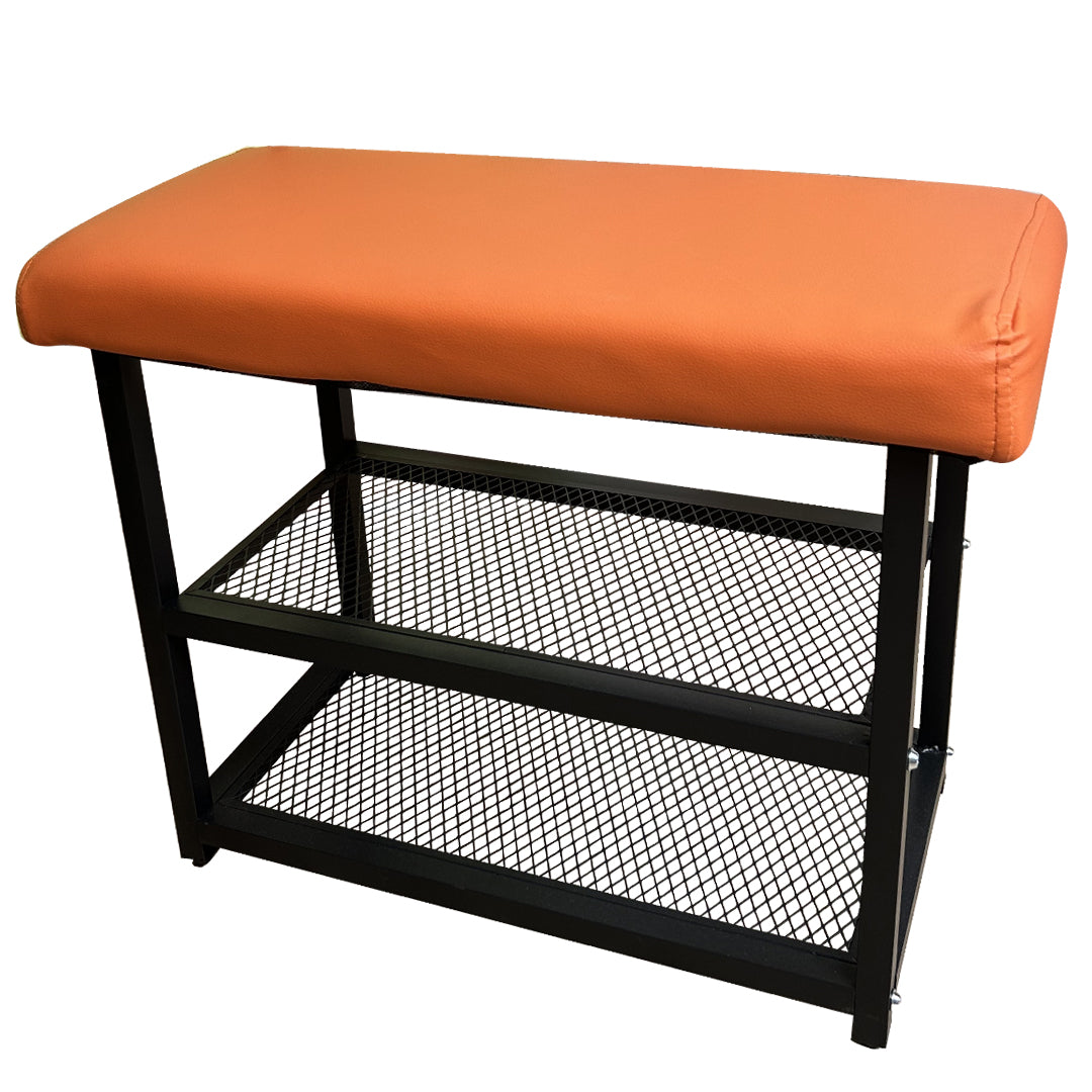 Shoe Changing Bench with Storage Shelves